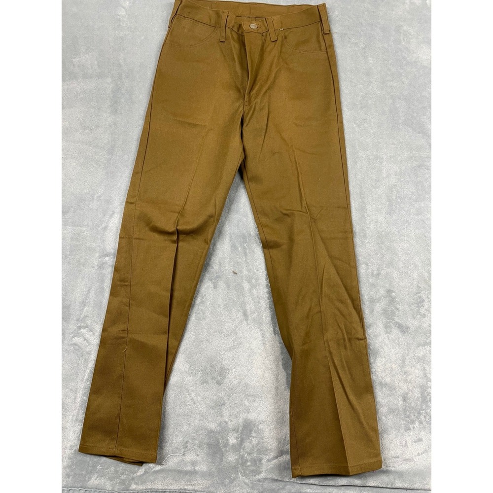 Vintage Maverick Blue Bell Cowboy Cut Pants Brown Twill Deadstock USA Mens 30x30
